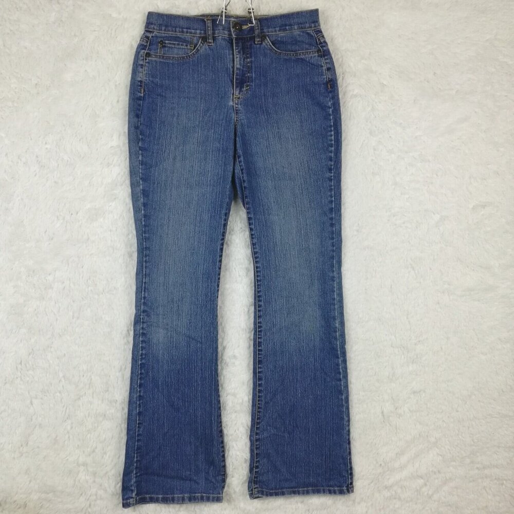 Jeanstar Womens Jeans‎ Flare Blue Denim Medium Wash Mid Rise 6
